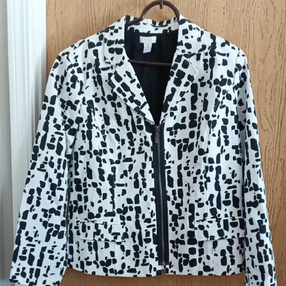Chico's Monochrome Patterned Blazer